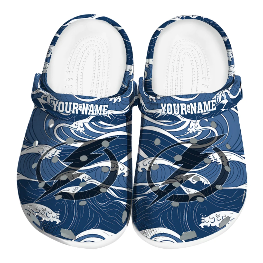 customized tampa bay lightning wave flow clogs best selling customized tampa bay lightning wave flow clogs best selling