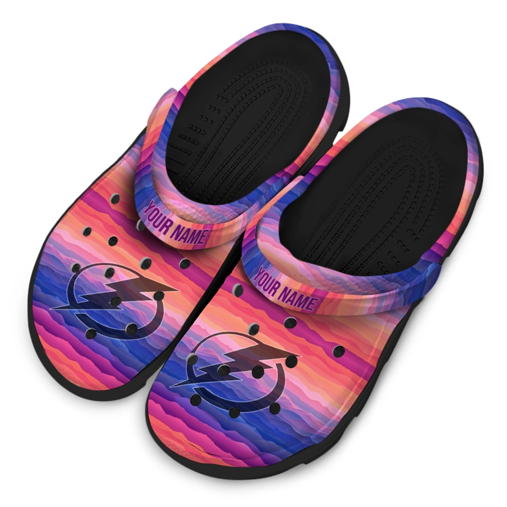 customized tampa bay lightning wavy stripes clogs latest model customized tampa bay lightning wavy stripes clogs latest model