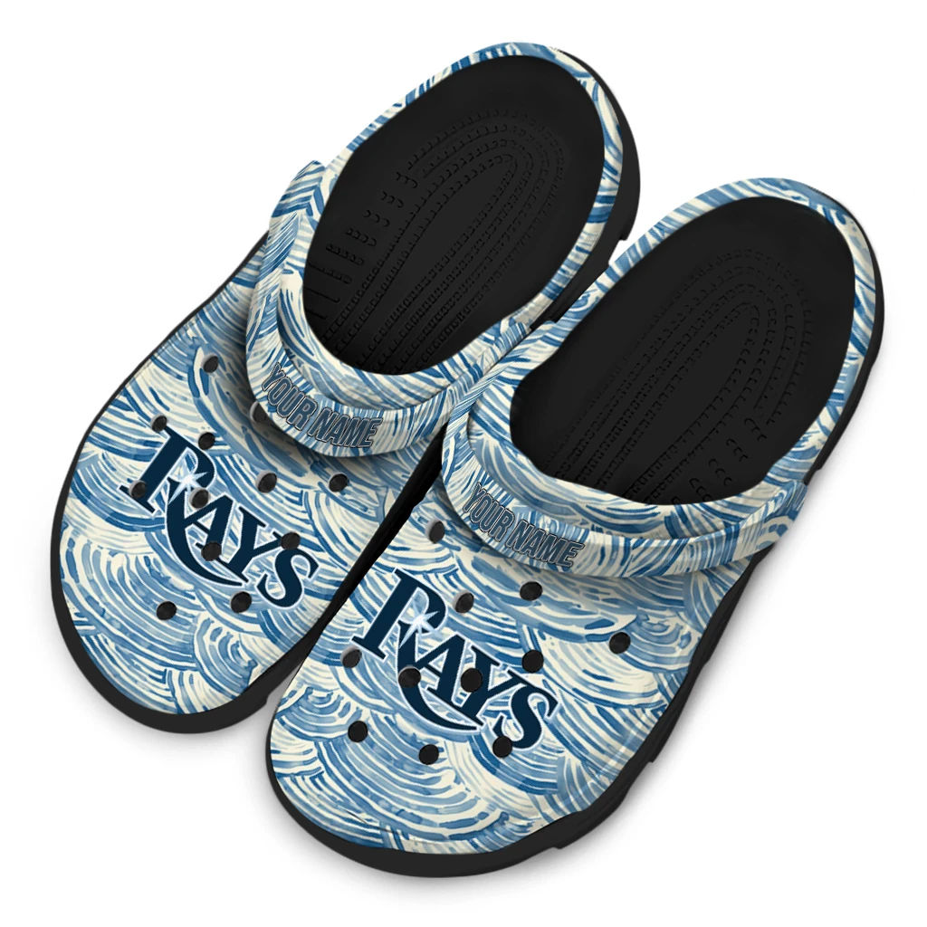 customized tampa bay rays sea swirls clogs latest model customized tampa bay rays sea swirls clogs latest model