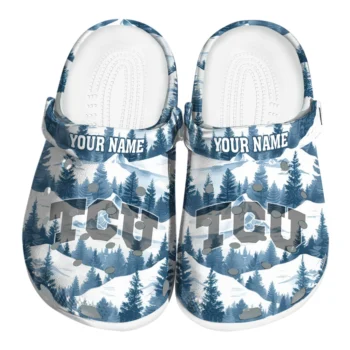 customized tcu horned frogs snowy mountains clogs best selling