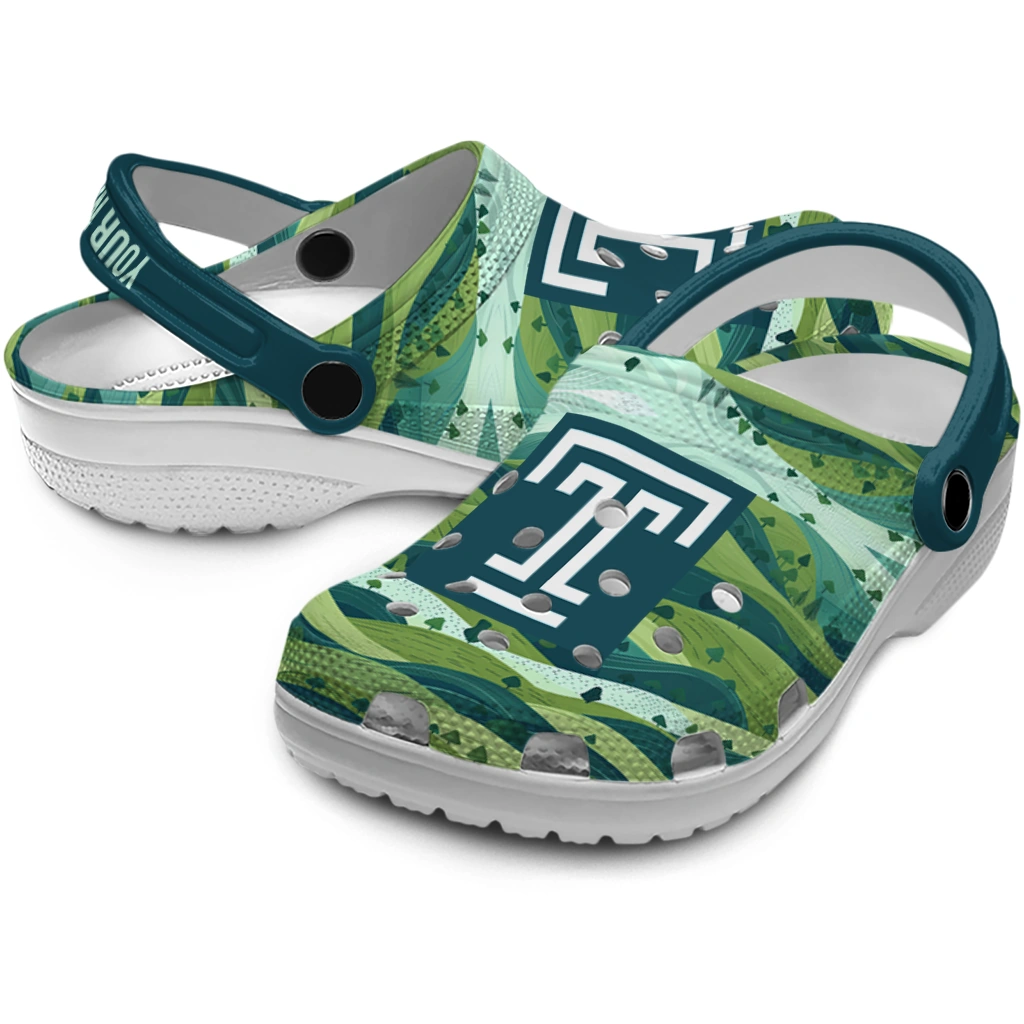 customized temple owls hills illustration clogs high quality customized temple owls hills illustration clogs high quality