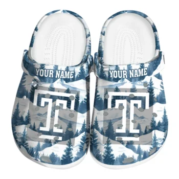 customized temple owls snowy mountains clogs best selling