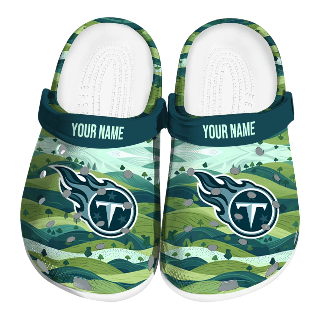 customized tennessee titans hills illustration clogs best selling customized tennessee titans hills illustration clogs best selling