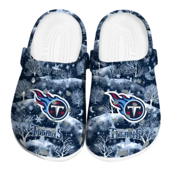 customized tennessee titans snowy hills clogs best selling