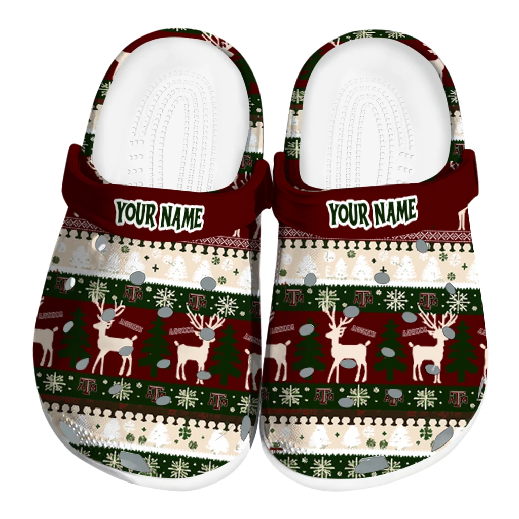 customized texas am aggies christmas motif clogs best selling customized texas am aggies christmas motif clogs best selling