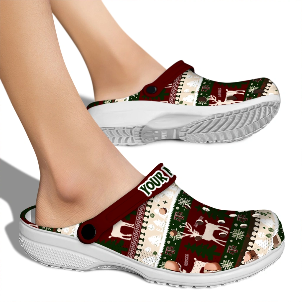 customized texas am aggies christmas motif clogs fashion forward customized texas am aggies christmas motif clogs fashion forward