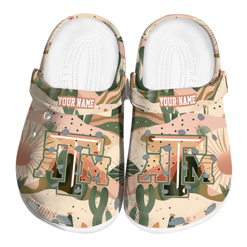 customized texas am aggies desert cactus pattern clogs best selling customized texas am aggies desert cactus pattern clogs best selling
