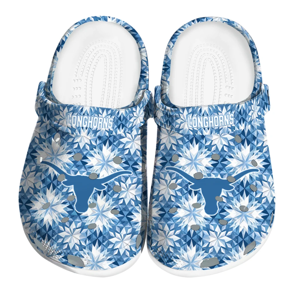 customized texas longhorns snowflake mosaic clogs best selling customized texas longhorns snowflake mosaic clogs best selling