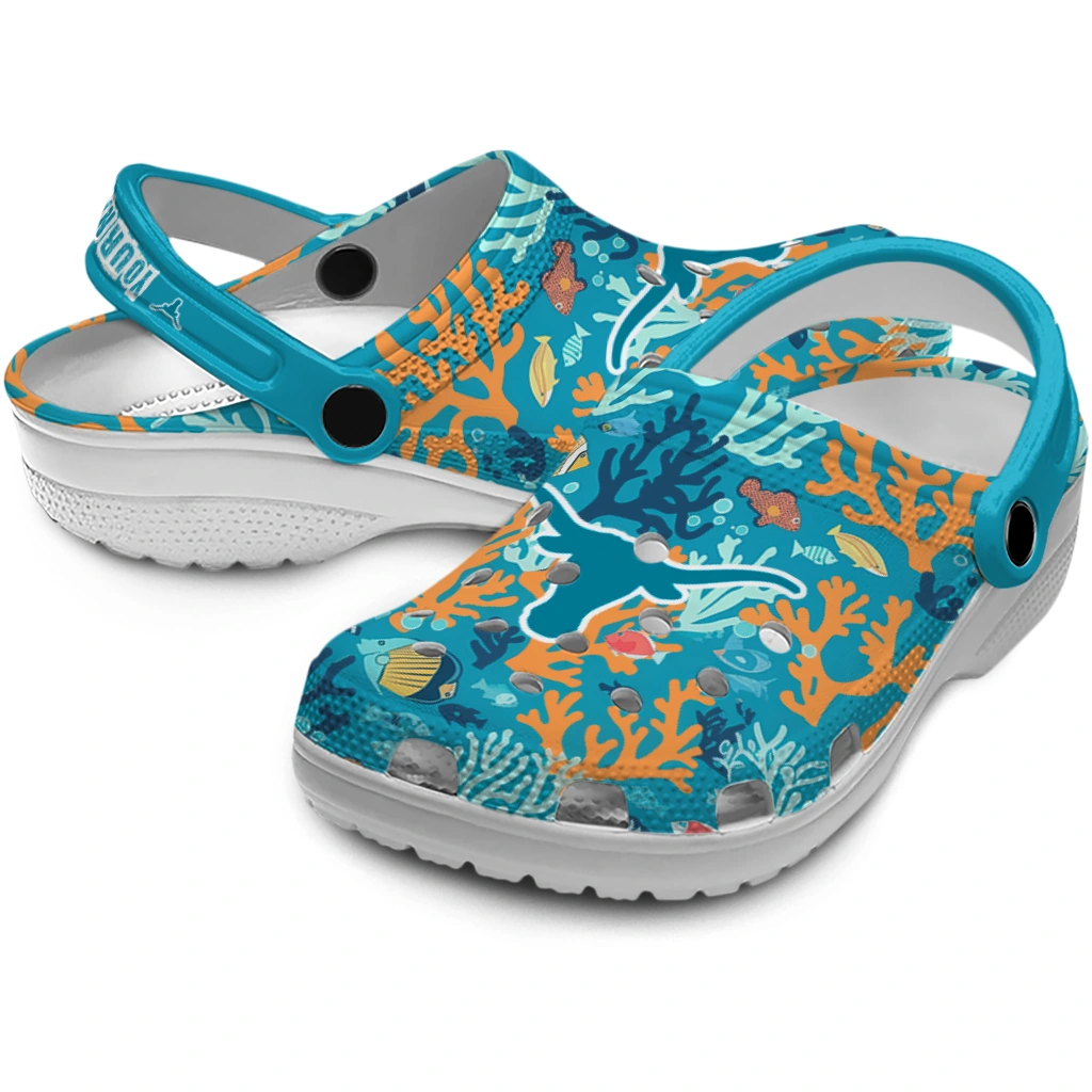 customized texas longhorns tropical fish ocean clogs high quality customized texas longhorns tropical fish ocean clogs high quality