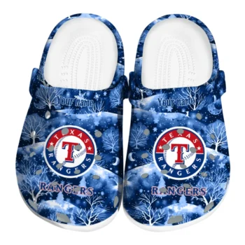 customized texas rangers snowy hills clogs best selling