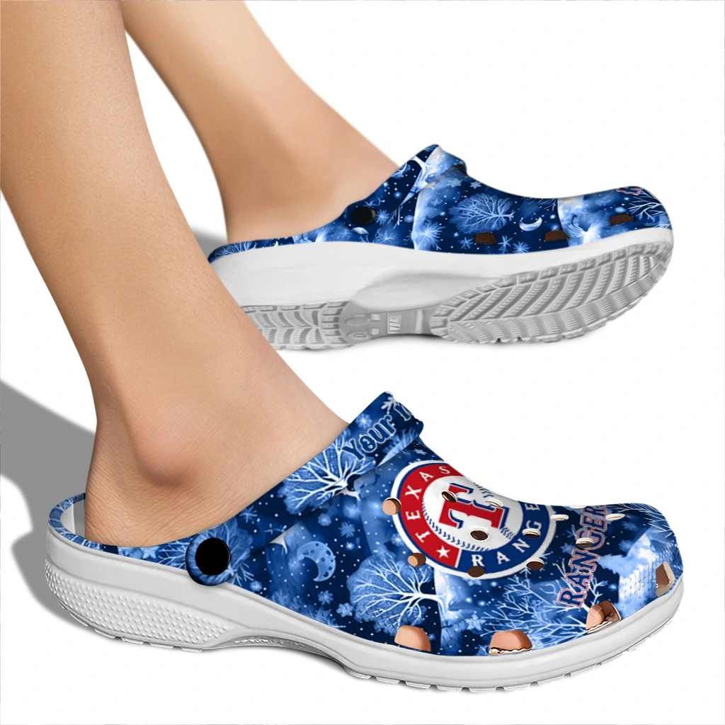 customized texas rangers snowy hills clogs fashion forward customized texas rangers snowy hills clogs fashion forward