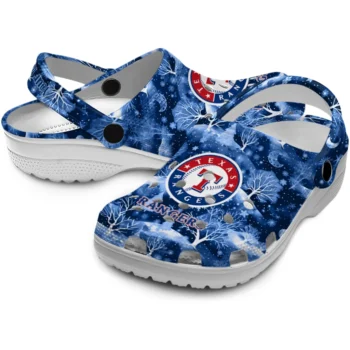 customized texas rangers snowy hills clogs high quality