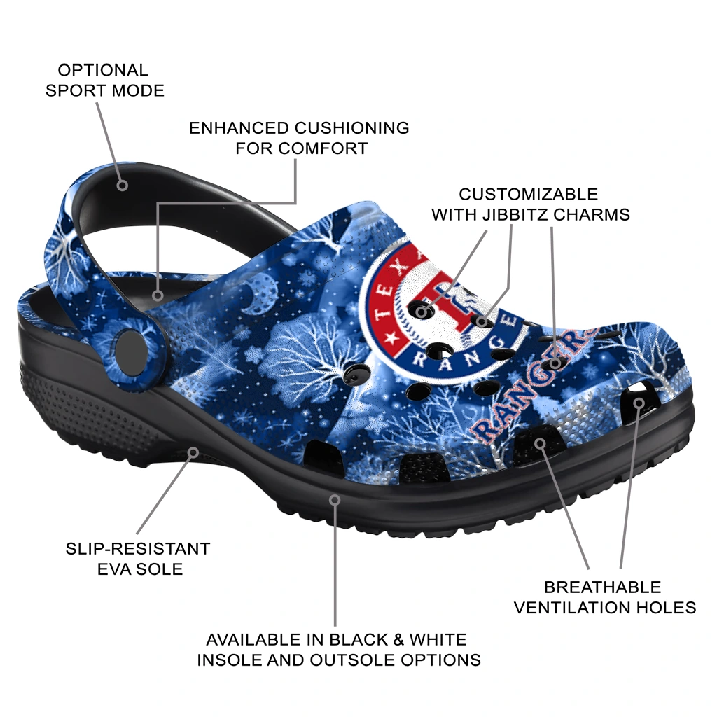 customized texas rangers snowy hills clogs new arrival customized texas rangers snowy hills clogs new arrival