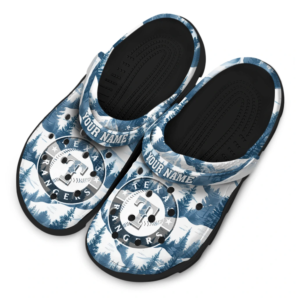 customized texas rangers snowy mountains clogs latest model customized texas rangers snowy mountains clogs latest model