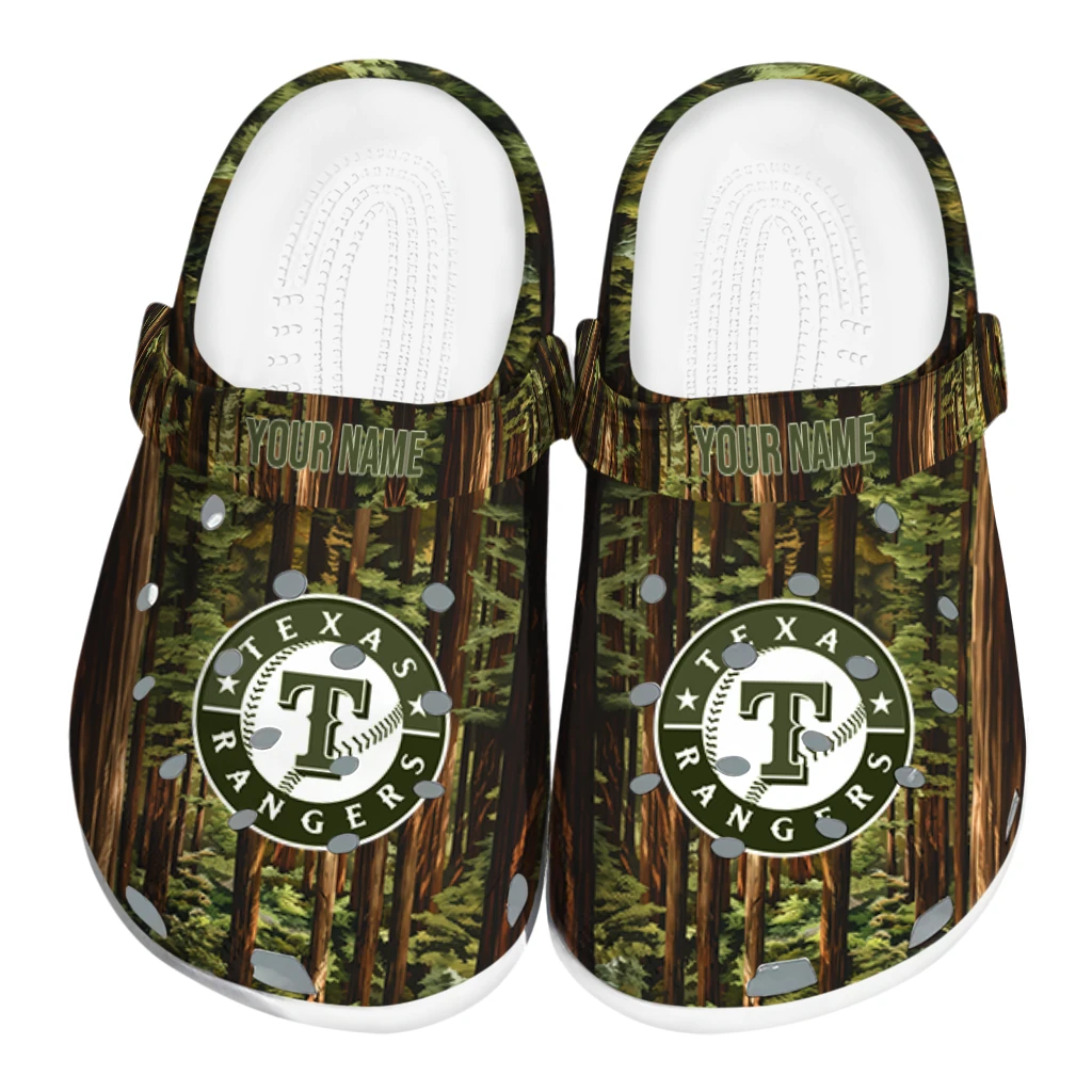 customized texas rangers woods forest designs clogs best selling customized texas rangers woods forest designs clogs best selling