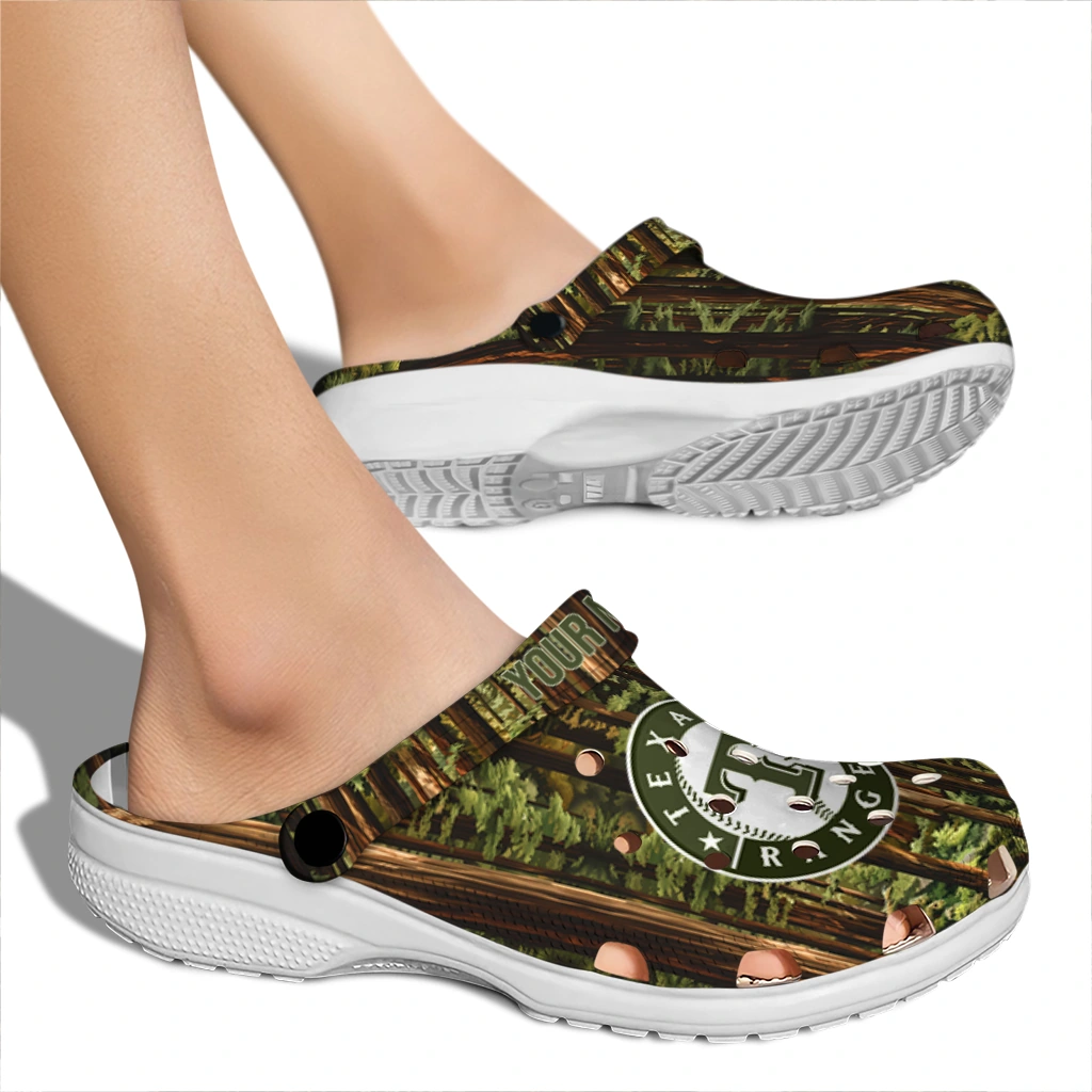customized texas rangers woods forest designs clogs fashion forward customized texas rangers woods forest designs clogs fashion forward