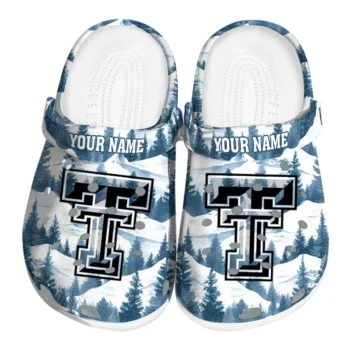 customized texas tech red raiders snowy mountains clogs best selling