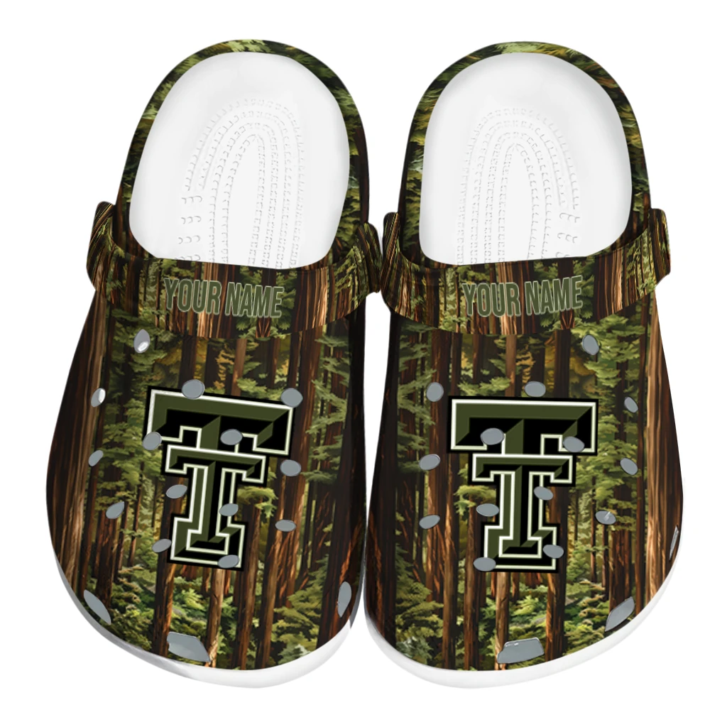 customized texas tech red raiders woods forest designs clogs best selling customized texas tech red raiders woods forest designs clogs best selling