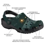 customized toledo rockets deer nightscape clogs best selling