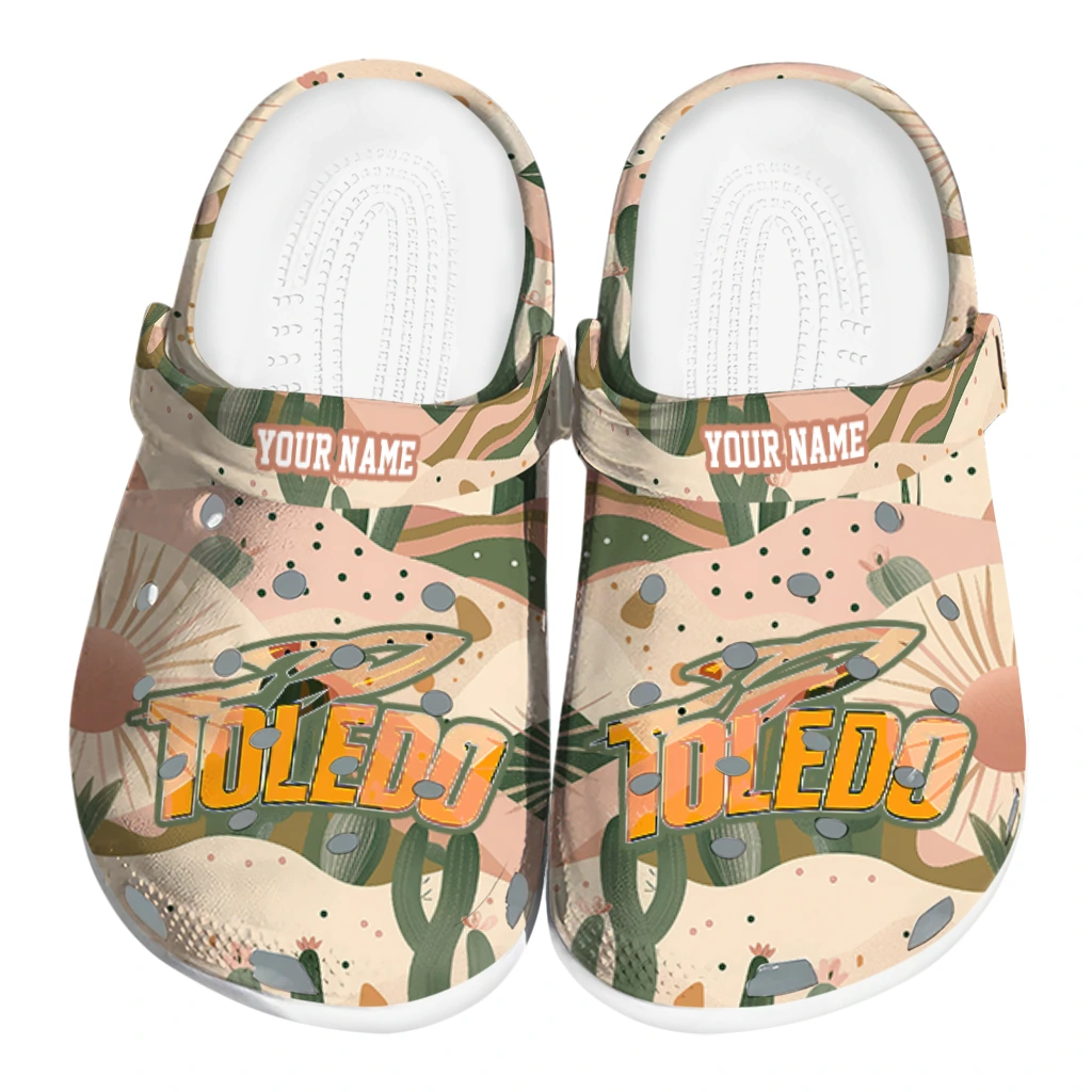 customized toledo rockets desert cactus pattern clogs best selling customized toledo rockets desert cactus pattern clogs best selling