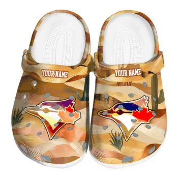 customized toronto blue jays desert layers clogs best selling