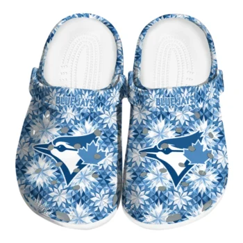customized toronto blue jays snowflake mosaic clogs best selling
