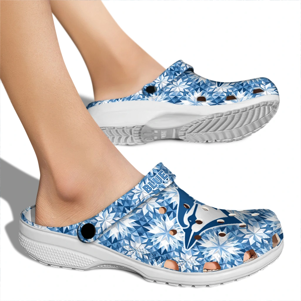 customized toronto blue jays snowflake mosaic clogs fashion forward customized toronto blue jays snowflake mosaic clogs fashion forward