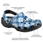 customized toronto blue jays snowflake mosaic clogs best selling