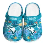 customized toronto blue jays tropical fish ocean clogs best selling