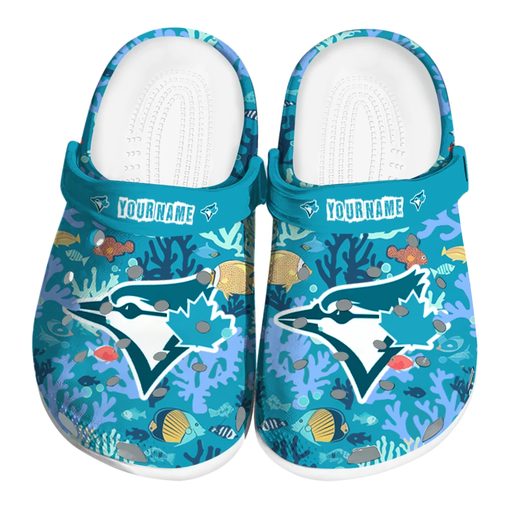 customized toronto blue jays tropical fish ocean clogs best selling customized toronto blue jays tropical fish ocean clogs best selling