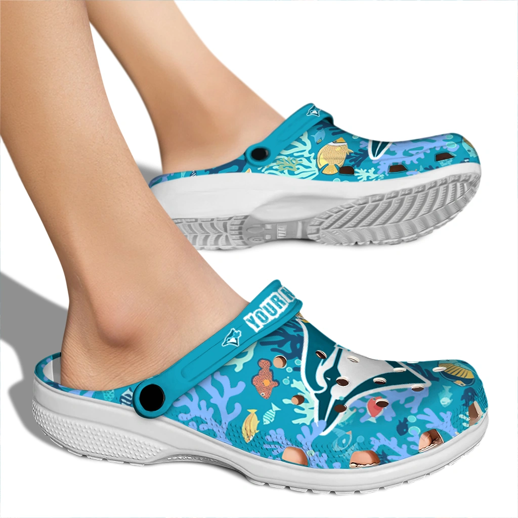 customized toronto blue jays tropical fish ocean clogs fashion forward customized toronto blue jays tropical fish ocean clogs fashion forward