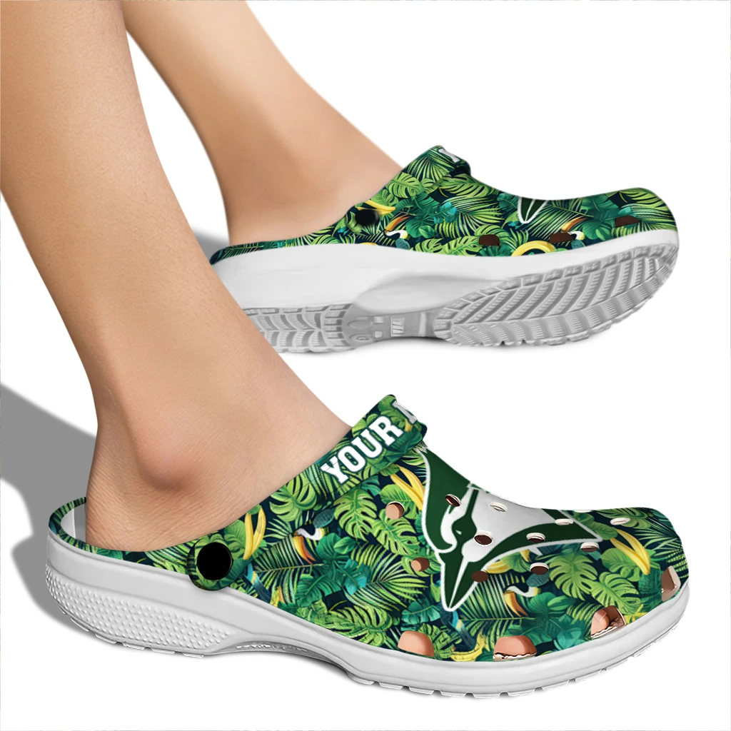 customized toronto blue jays tropical leaves clogs fashion forward customized toronto blue jays tropical leaves clogs fashion forward