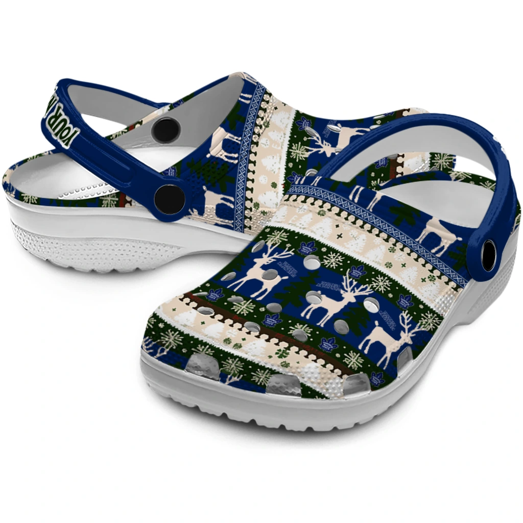 customized toronto maple leafs christmas motif clogs high quality customized toronto maple leafs christmas motif clogs high quality