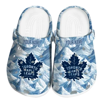 customized toronto maple leafs mountain artwork clogs best selling