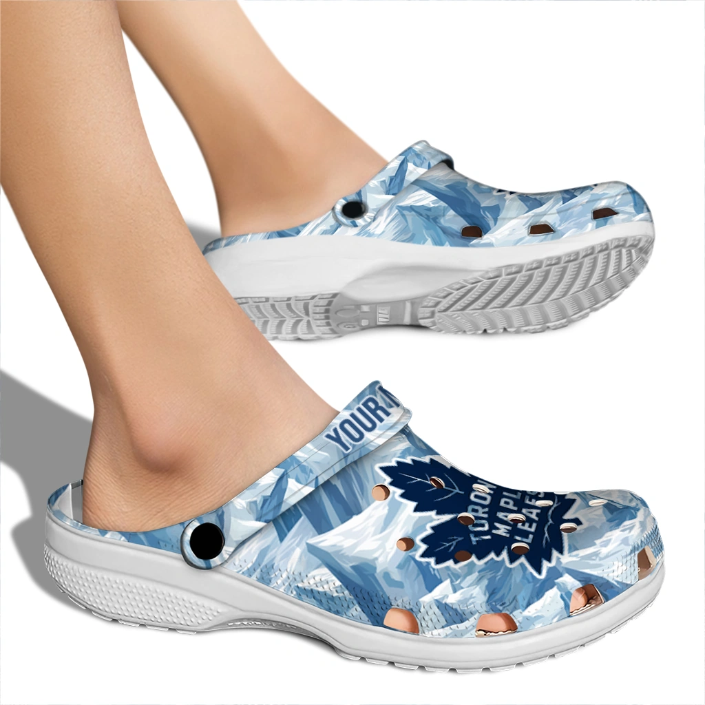customized toronto maple leafs mountain artwork clogs fashion forward customized toronto maple leafs mountain artwork clogs fashion forward