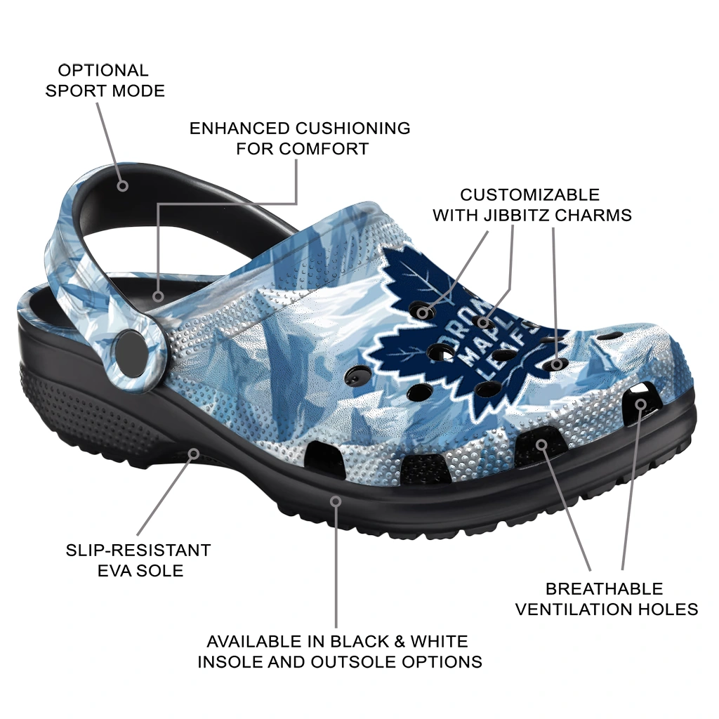 customized toronto maple leafs mountain artwork clogs new arrival customized toronto maple leafs mountain artwork clogs new arrival