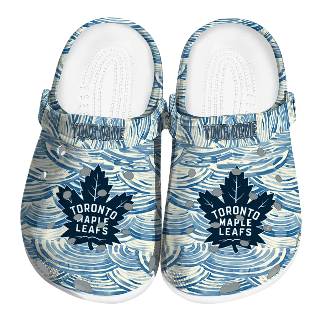 customized toronto maple leafs sea swirls clogs best selling customized toronto maple leafs sea swirls clogs best selling