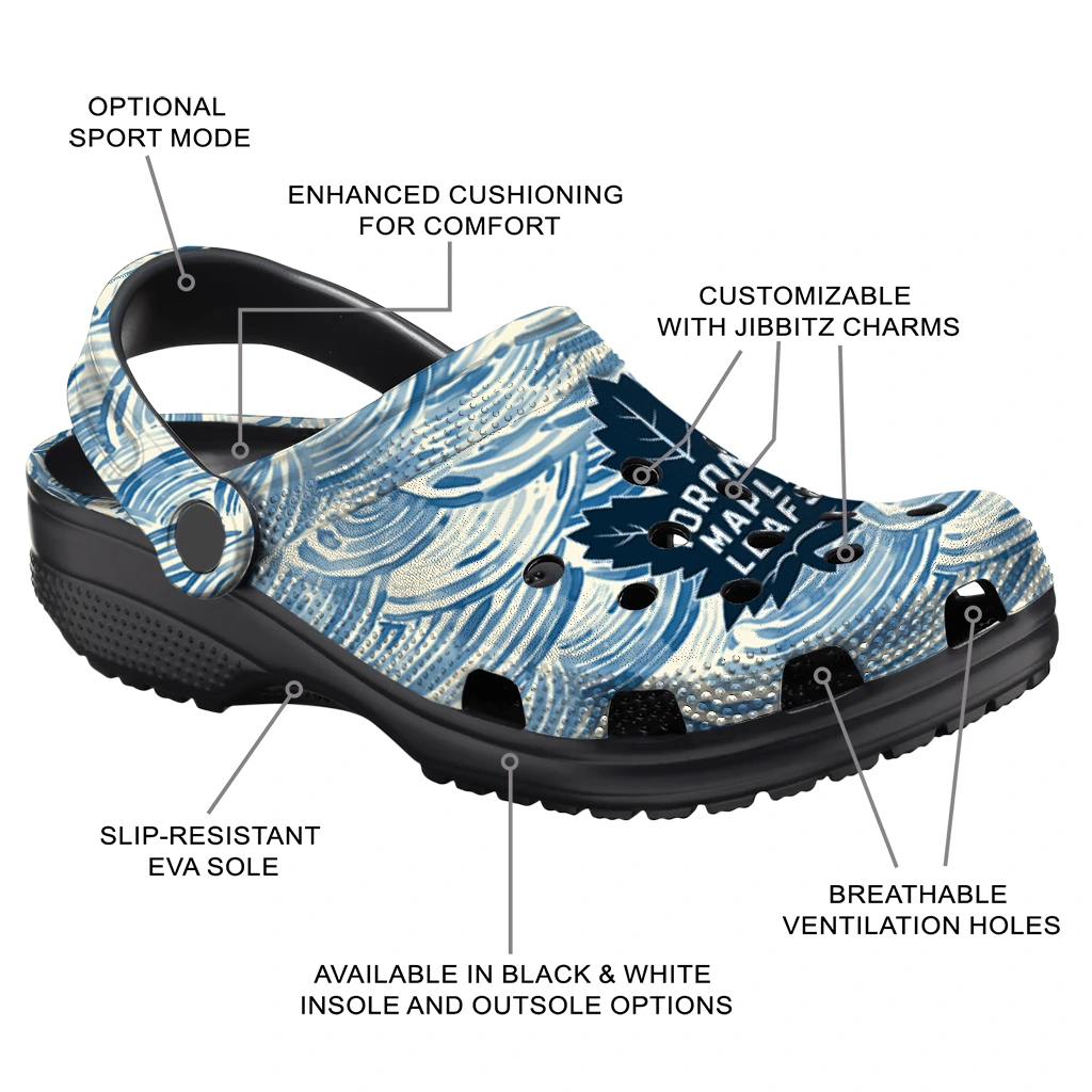 customized toronto maple leafs sea swirls clogs new arrival customized toronto maple leafs sea swirls clogs new arrival