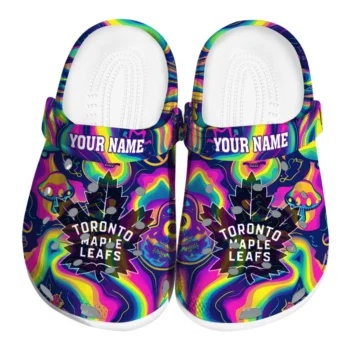 customized toronto maple leafs swirling mushrooms clogs best selling