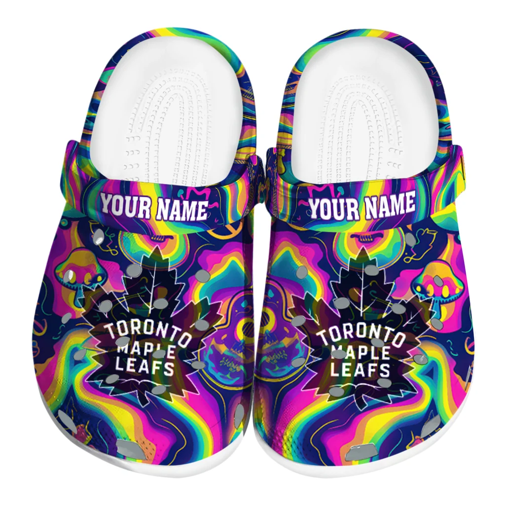 customized toronto maple leafs swirling mushrooms clogs best selling customized toronto maple leafs swirling mushrooms clogs best selling