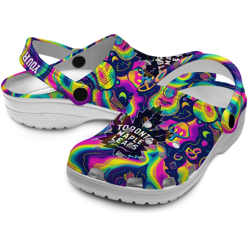 customized toronto maple leafs swirling mushrooms clogs high quality customized toronto maple leafs swirling mushrooms clogs high quality