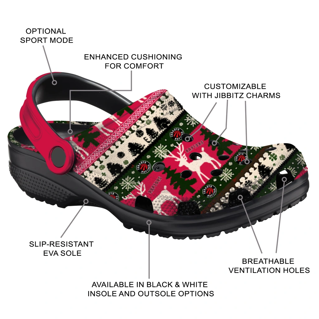 customized toronto raptors christmas motif clogs new arrival customized toronto raptors christmas motif clogs new arrival