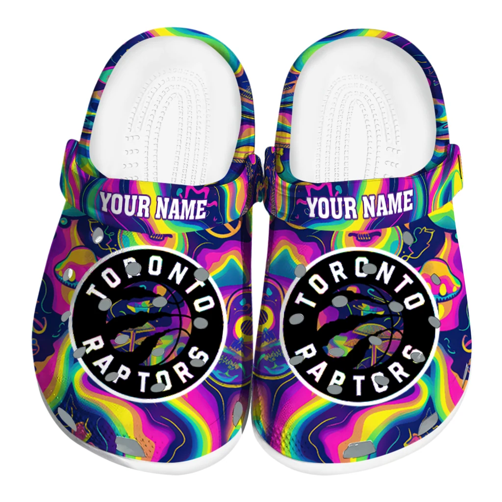 customized toronto raptors swirling mushrooms clogs best selling customized toronto raptors swirling mushrooms clogs best selling