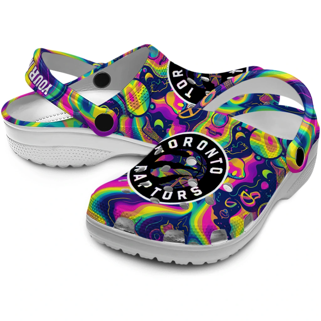 customized toronto raptors swirling mushrooms clogs high quality customized toronto raptors swirling mushrooms clogs high quality