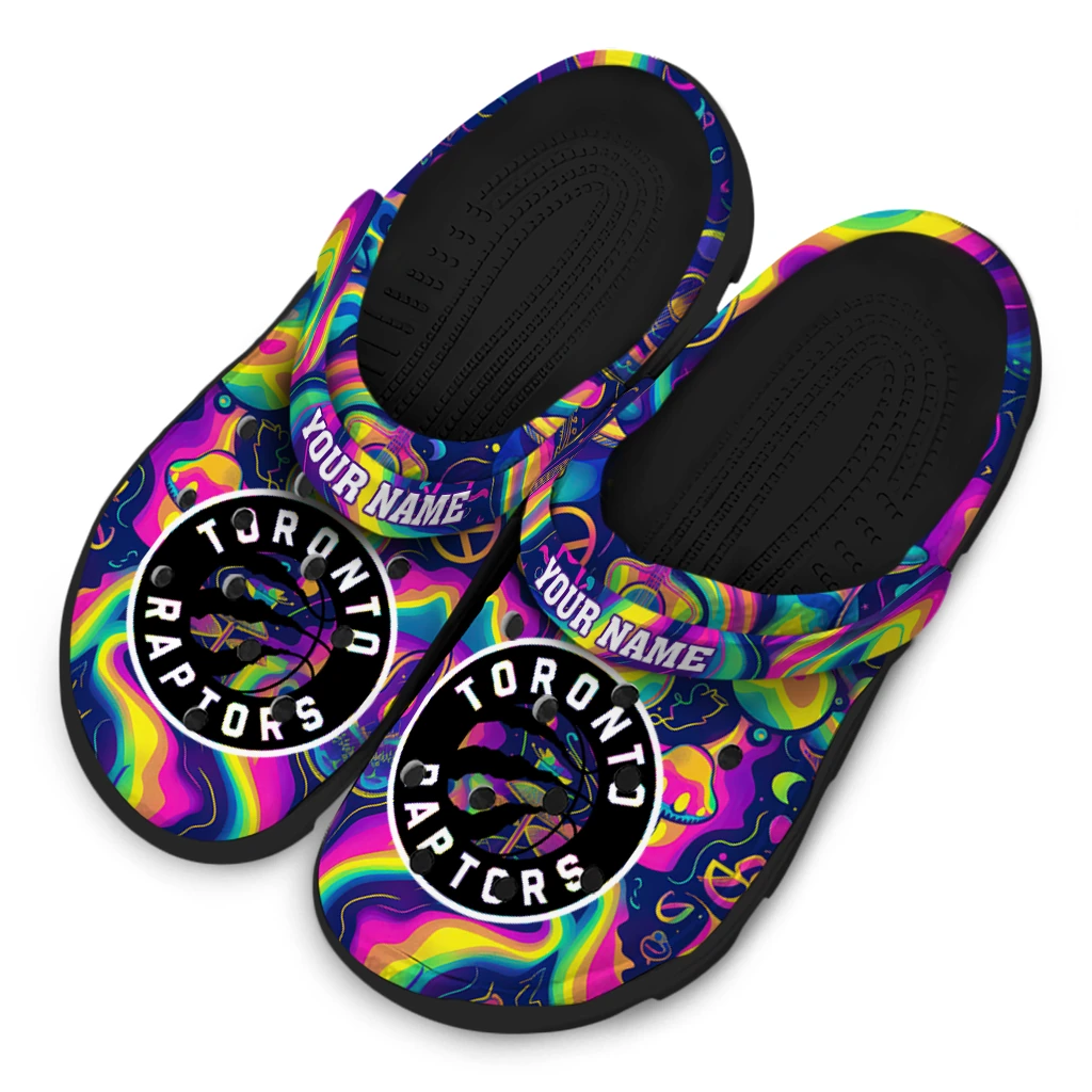 customized toronto raptors swirling mushrooms clogs latest model customized toronto raptors swirling mushrooms clogs latest model