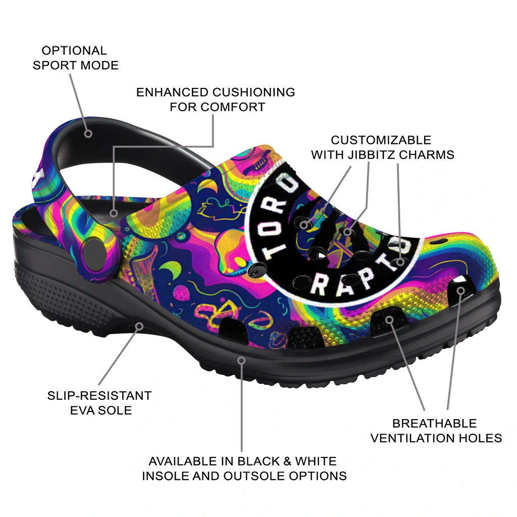customized toronto raptors swirling mushrooms clogs new arrival customized toronto raptors swirling mushrooms clogs new arrival