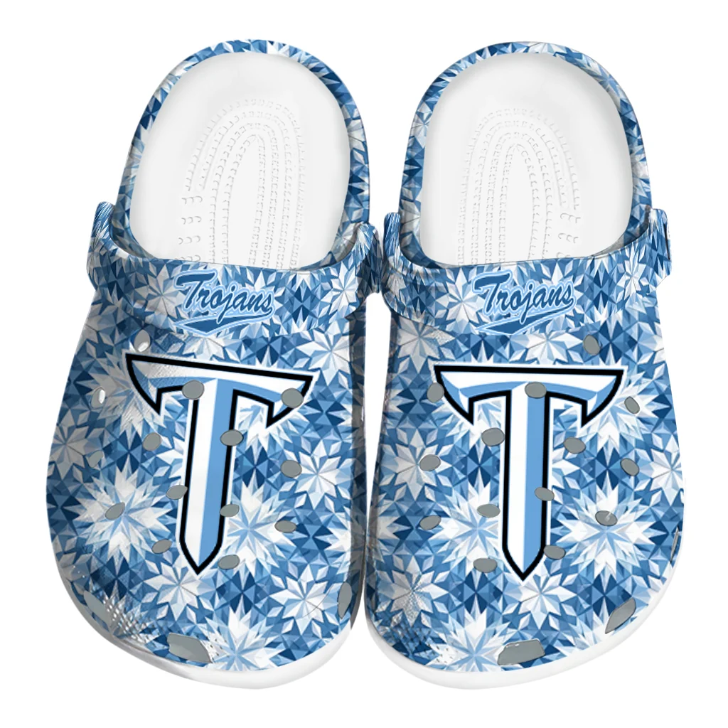 customized troy trojans snowflake mosaic clogs best selling customized troy trojans snowflake mosaic clogs best selling