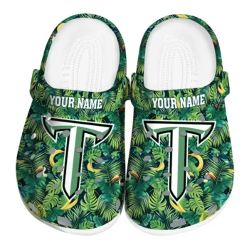 customized troy trojans tropical leaves clogs best selling