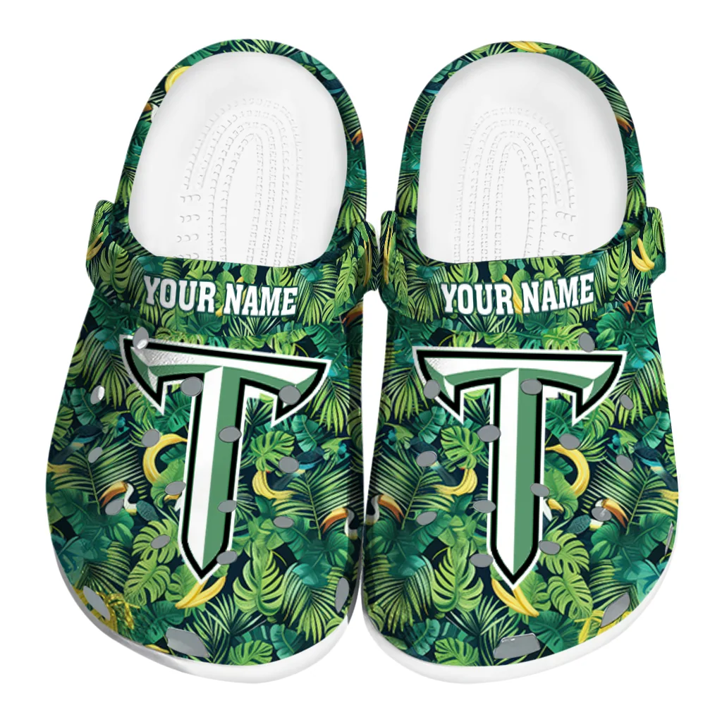 customized troy trojans tropical leaves clogs best selling customized troy trojans tropical leaves clogs best selling
