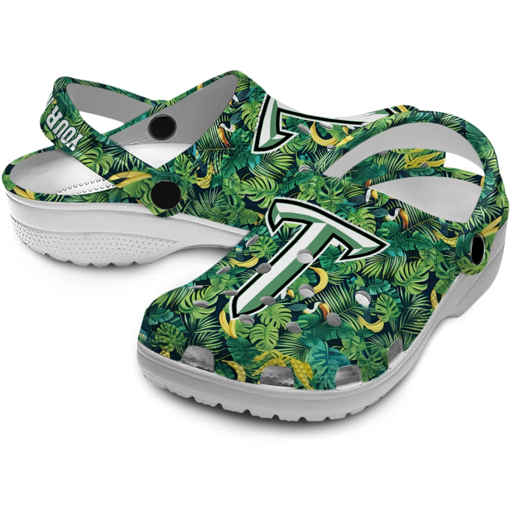 customized troy trojans tropical leaves clogs high quality customized troy trojans tropical leaves clogs high quality